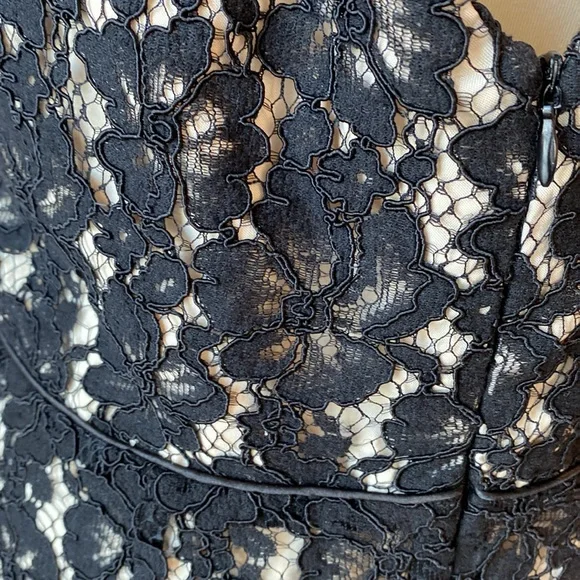 NWT A.B.S. Collection Black Lace Halter Dress, Size 10 - Picture 9 of 17